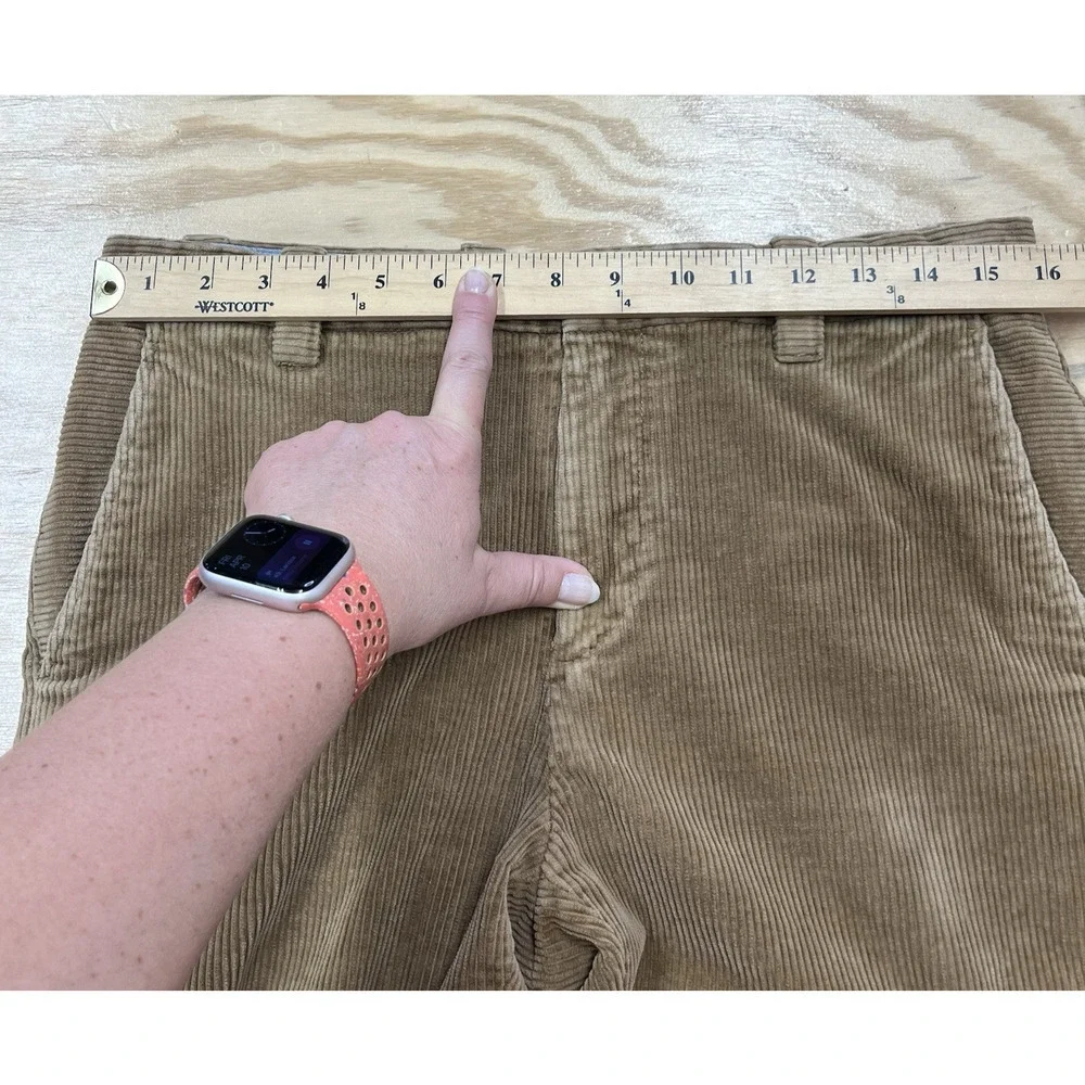 Brooks Brothers Clark Fit Corduroy Pants Mens 32X30 (32X28) Beige Stretch Casual